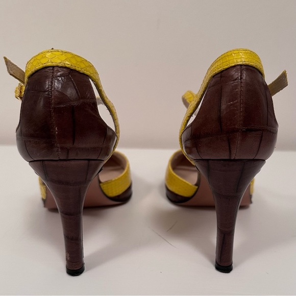Dior Maryjane High Heels - Brown and Yellow Eu 36.5 - Picture 10 of 16